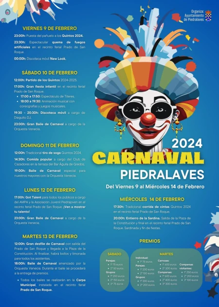 Programación completa del Carnaval 2024 con actividades para todos
