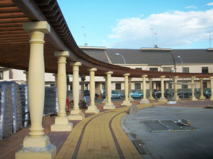 Columnas de piedra artificial