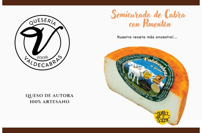Queso Semicurado de Cabra con Pimentón de Quesería Valdecabras
