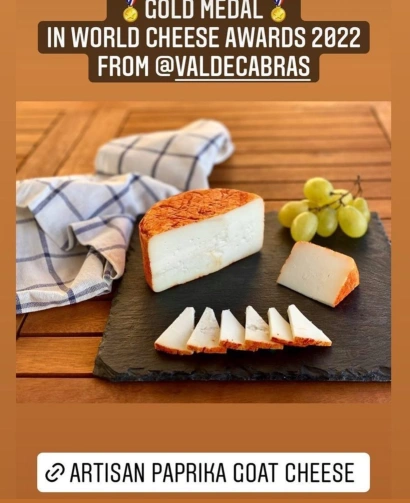 GOLDMEDAL IN WORLD CHEESE AWARDS 2022 - ARTISAN PAPRIKA GOAT CHEESE